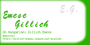 emese gillich business card